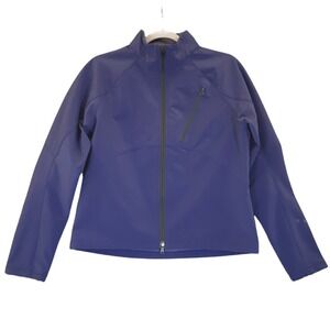 IBEX Climawool Cirrus Full Zip Softshell Jacket Women's Sz M Purple Periwinkle